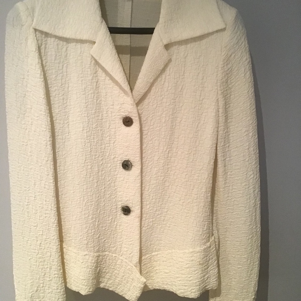 Off White Suit with Maxi Skirt, size 2